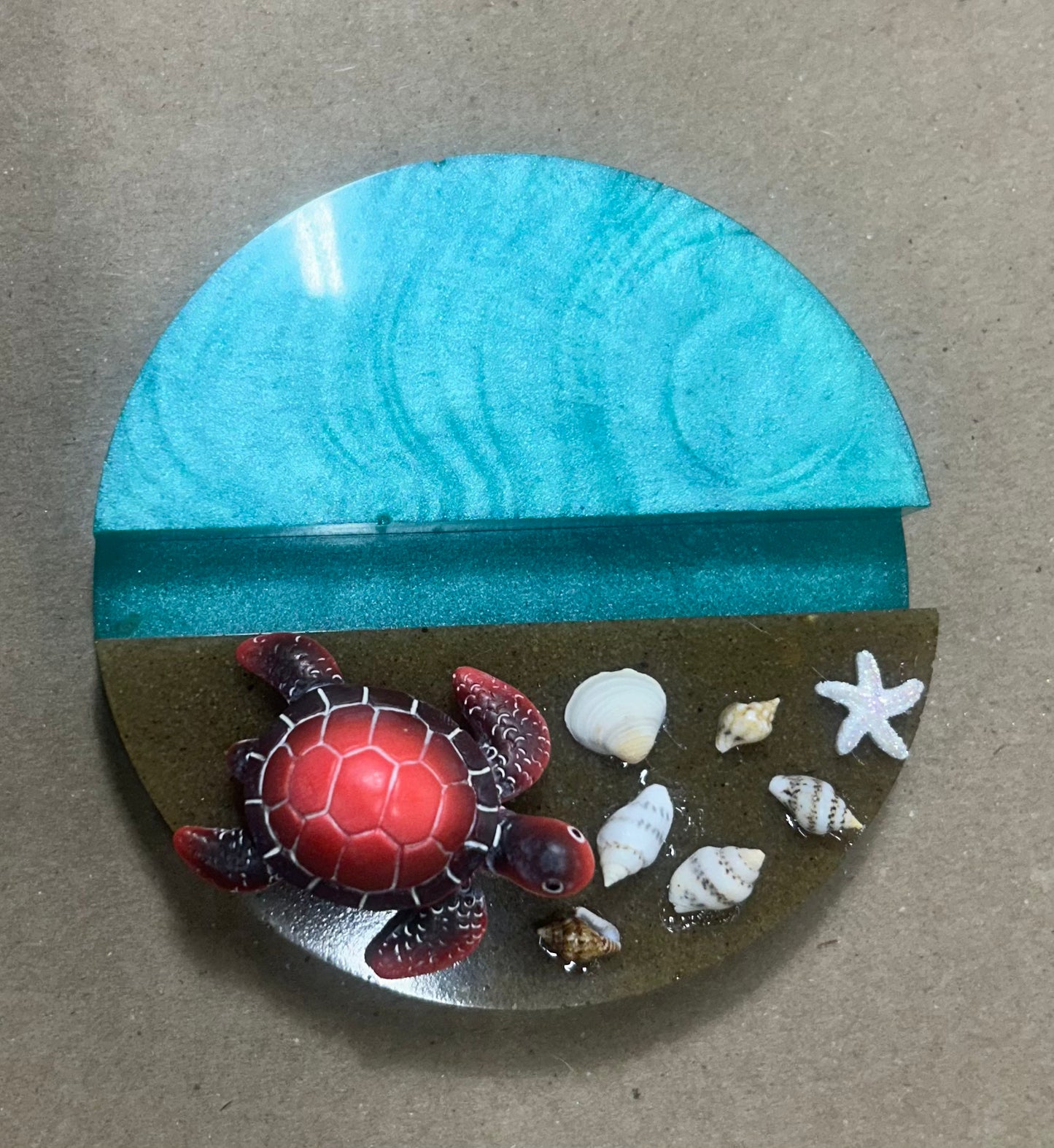 #11 Round Beach themed Phone Holder