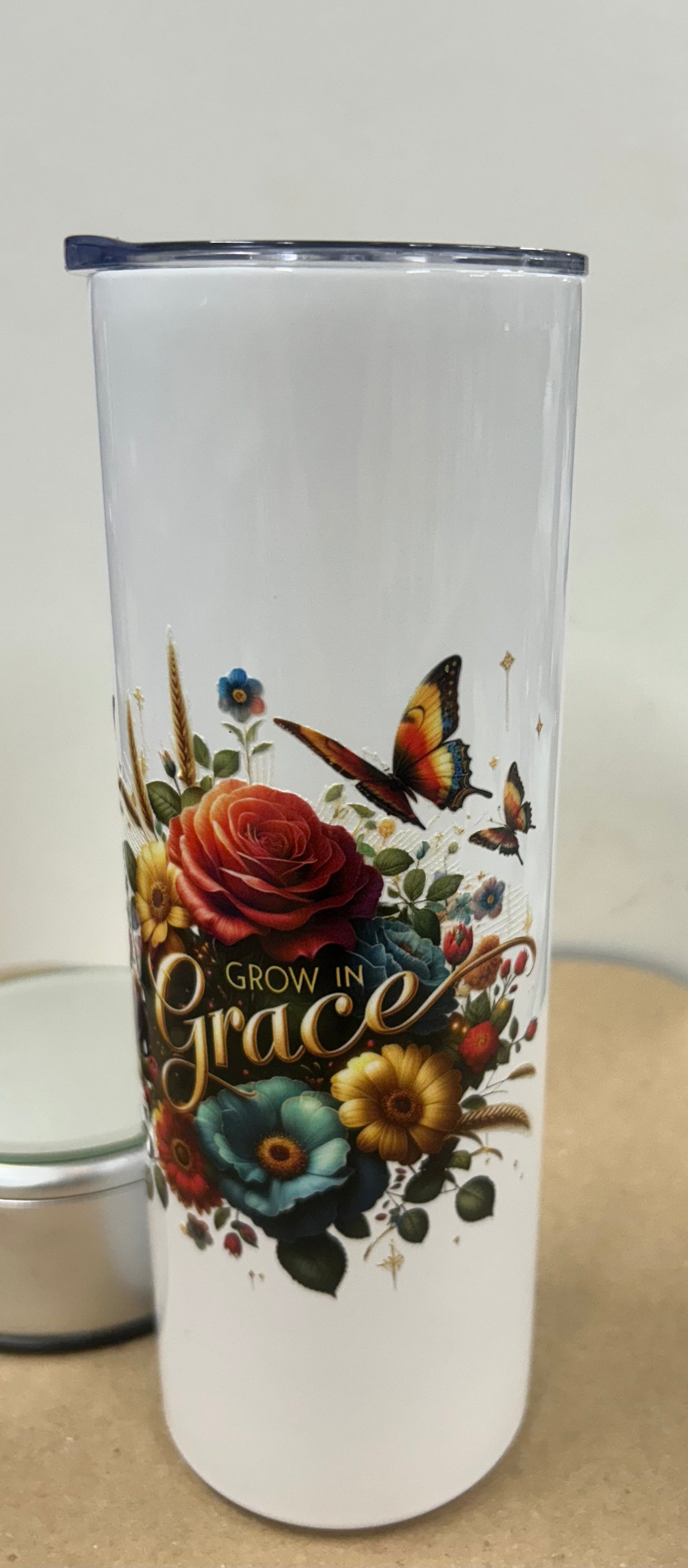 Tina 20 ounce Grow in Grace tumbler