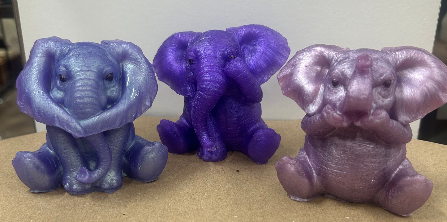 Hear Speak See No Evil Elephants (Sharon)