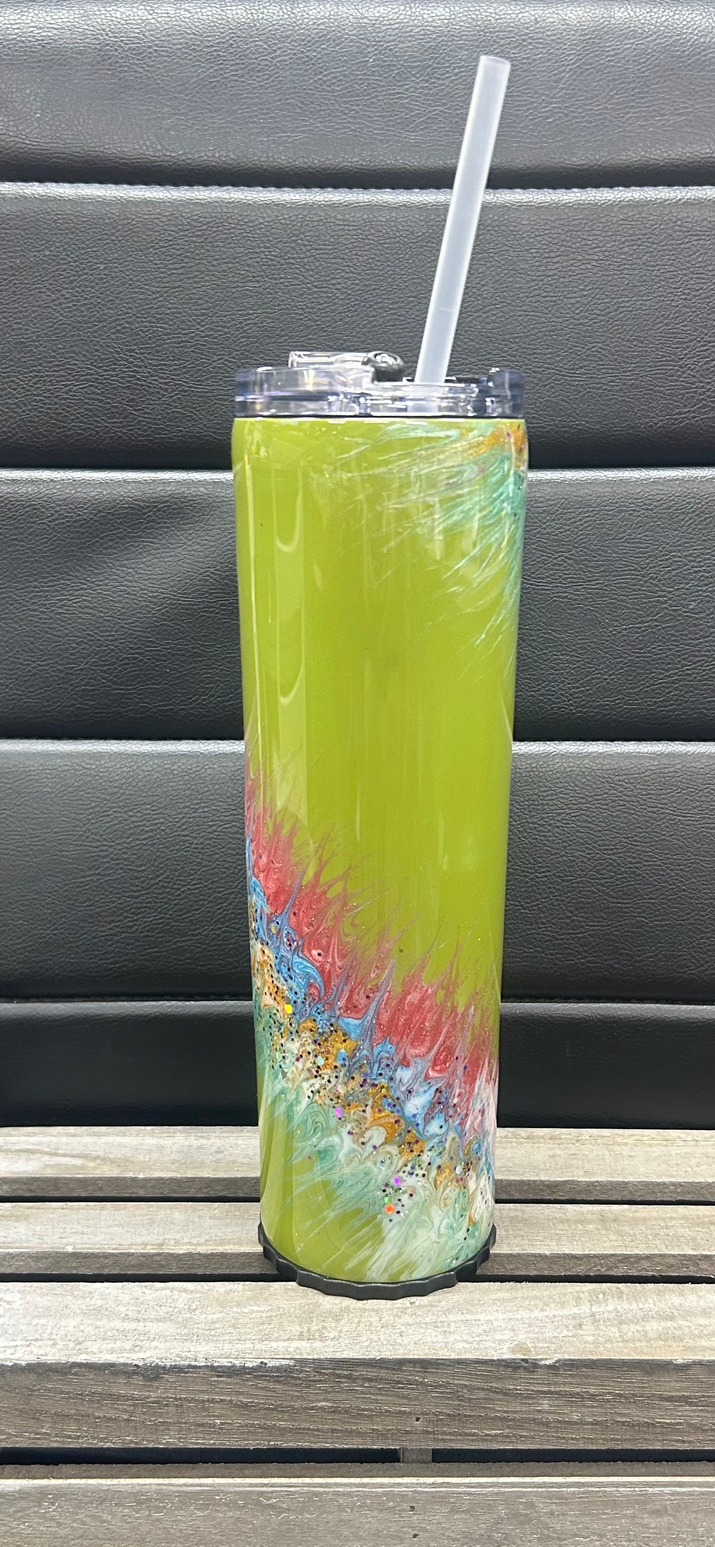 Green twisted Bougie