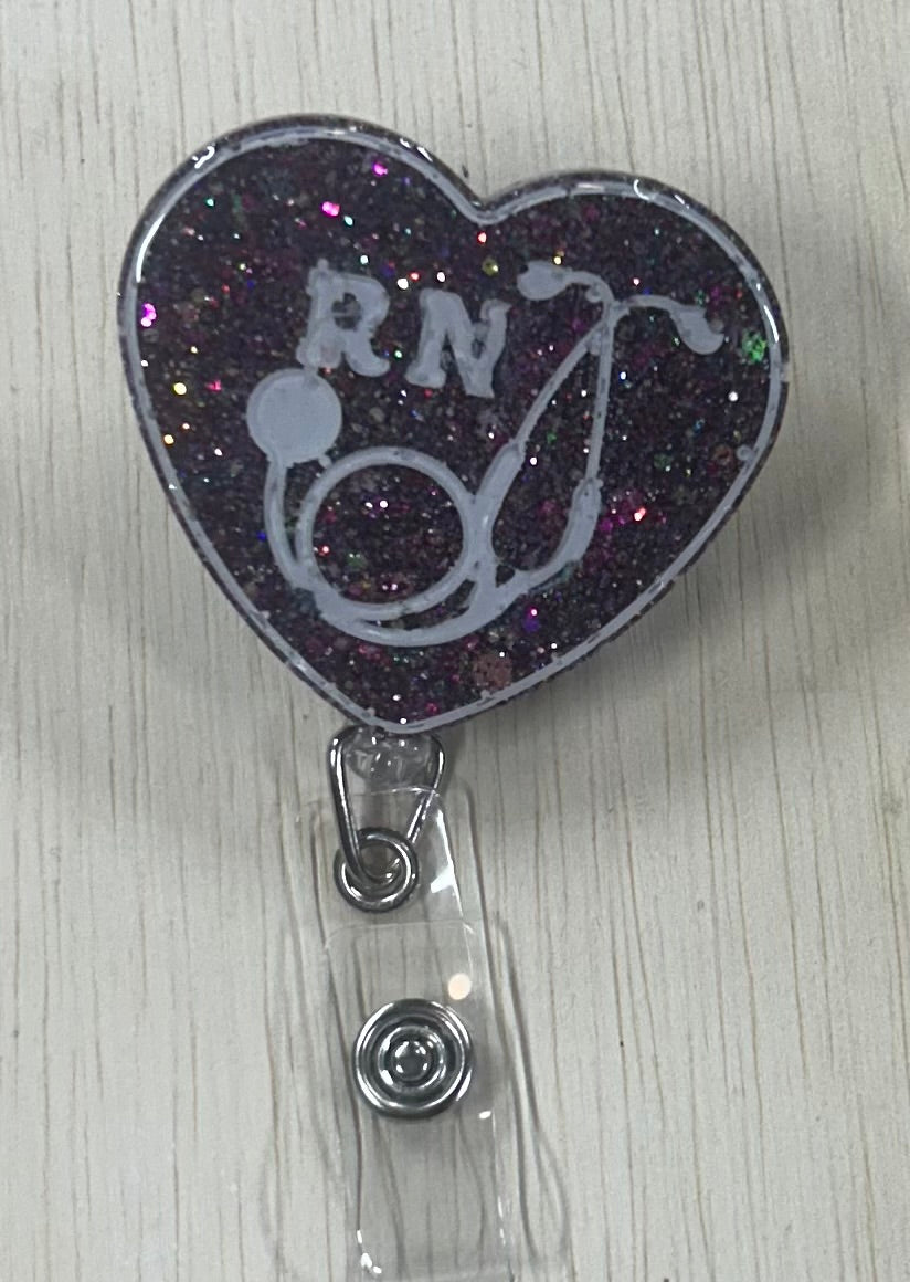 #1 Heart of a Nurse Badge Pull
