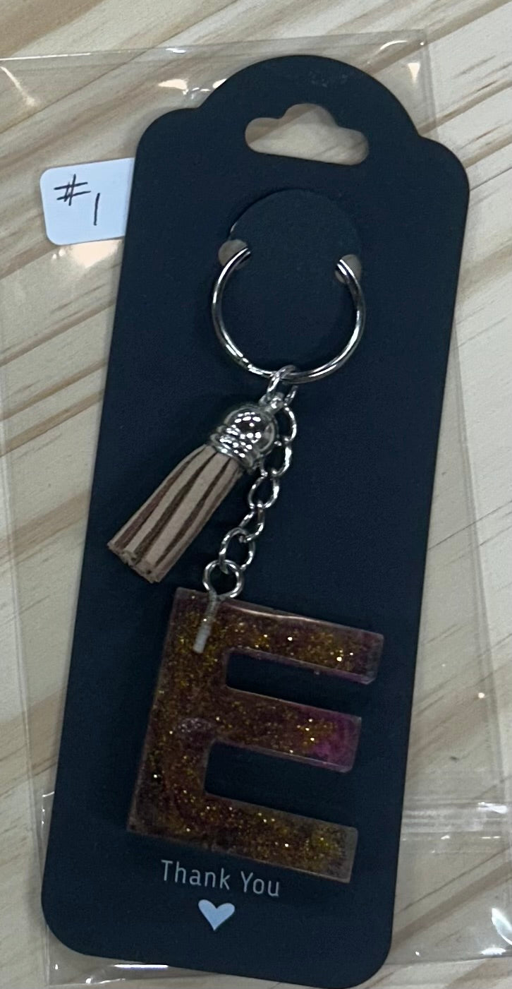Letter "E" Key Chain