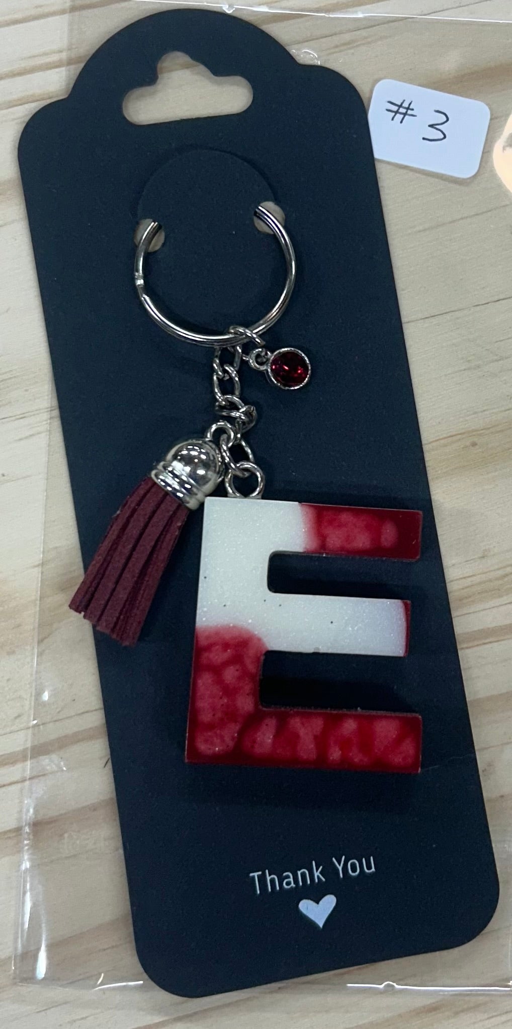 Letter "E" Key Chain