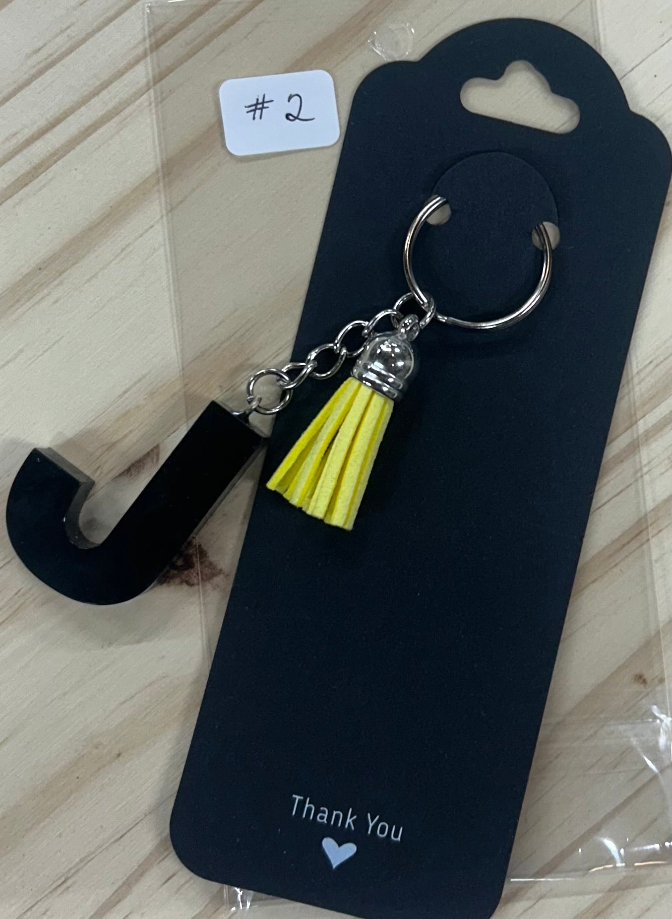Letter "J" initial key ring