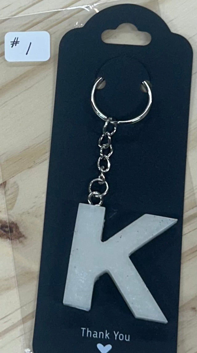 Letter "K" Initial key ring