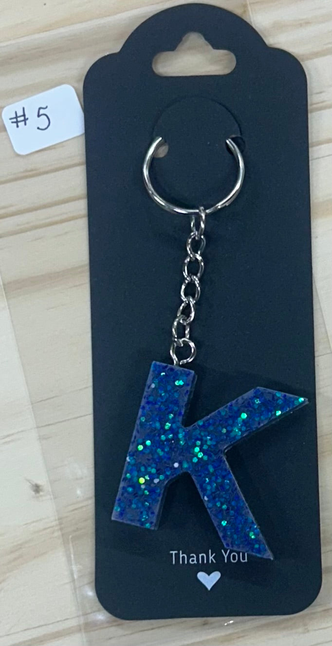 Letter "K" Initial key ring