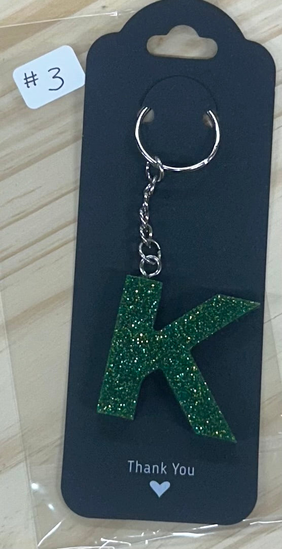Letter "K" Initial key ring