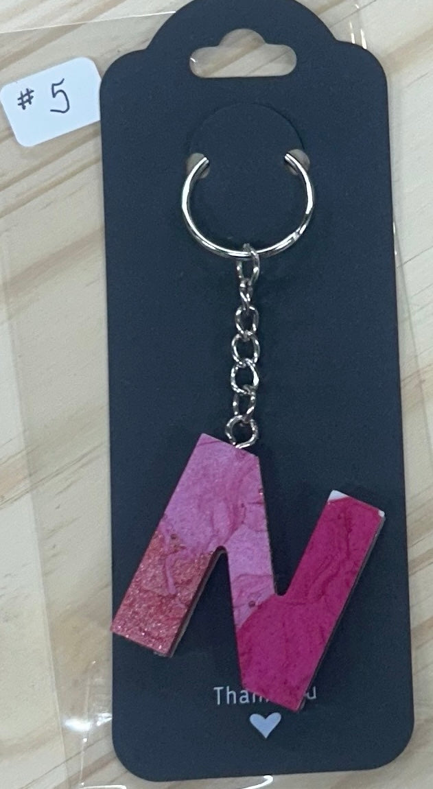 Letter "N" Key Ring