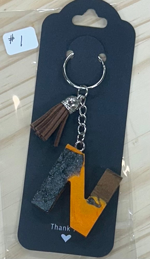 Letter "N" Key Ring