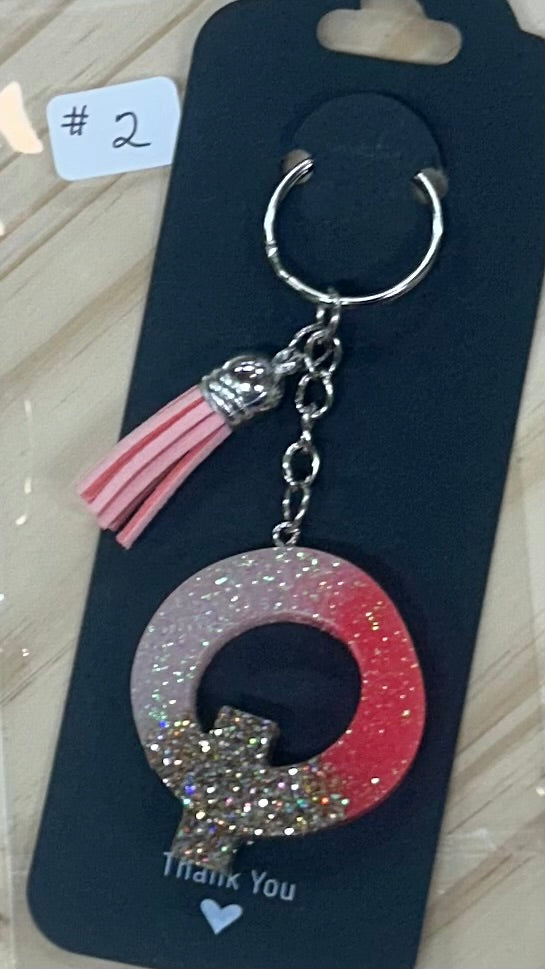 Letter "Q" Key Ring