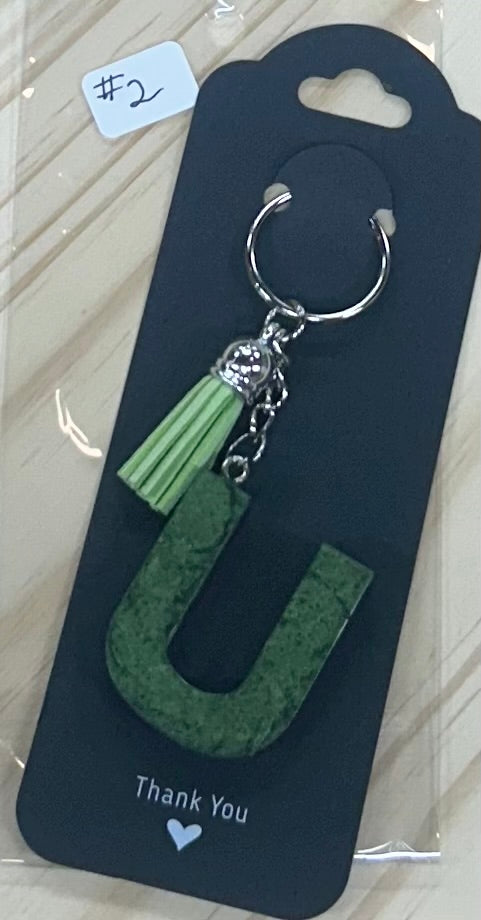 Letter "U" Key Ring