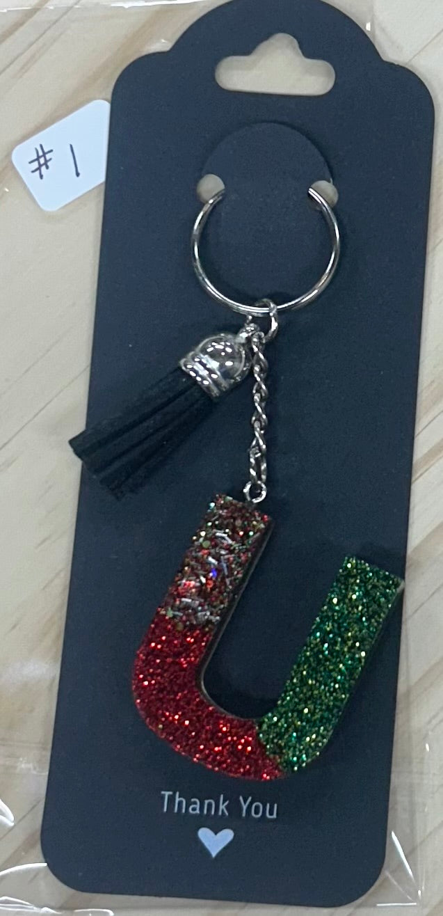 Letter "U" Key Ring