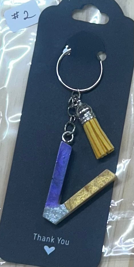 Letter "V" Key Chain