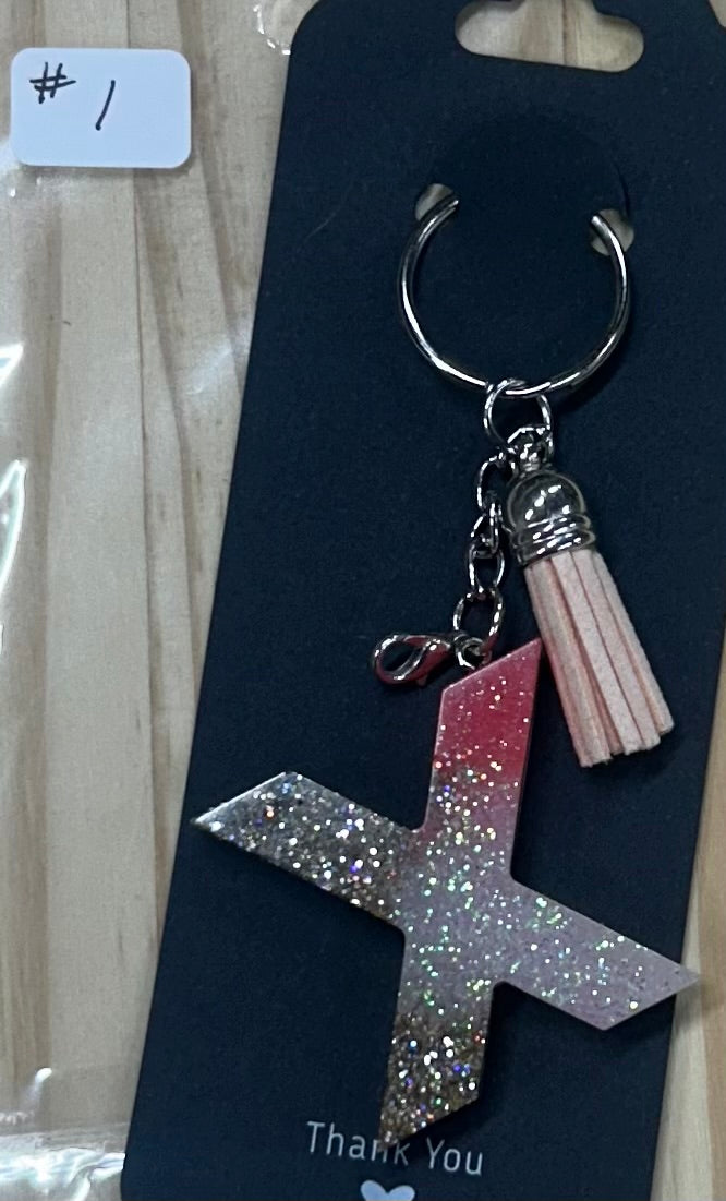 Letter "X" Key Ring