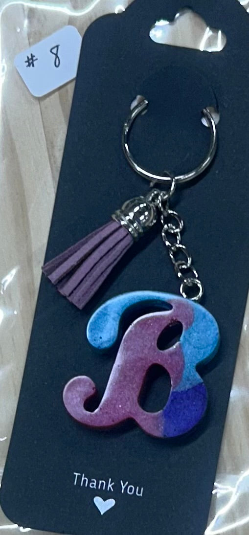Initial "B" Key Chain