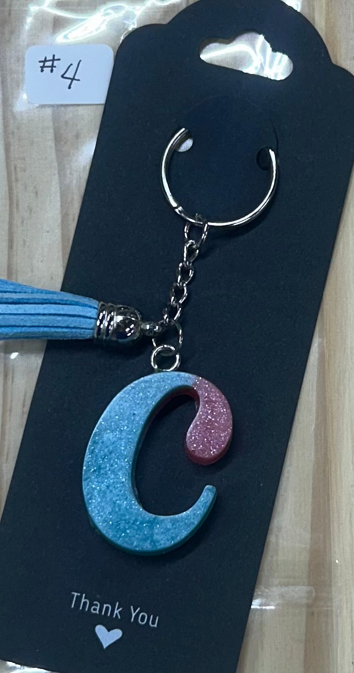 Initial "C" Key Ring