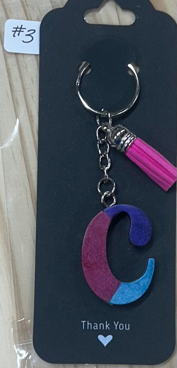 Initial "C" Key Ring