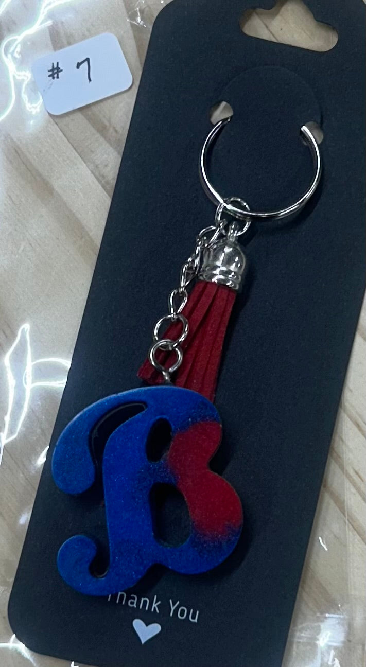 Initial "B" Key Chain