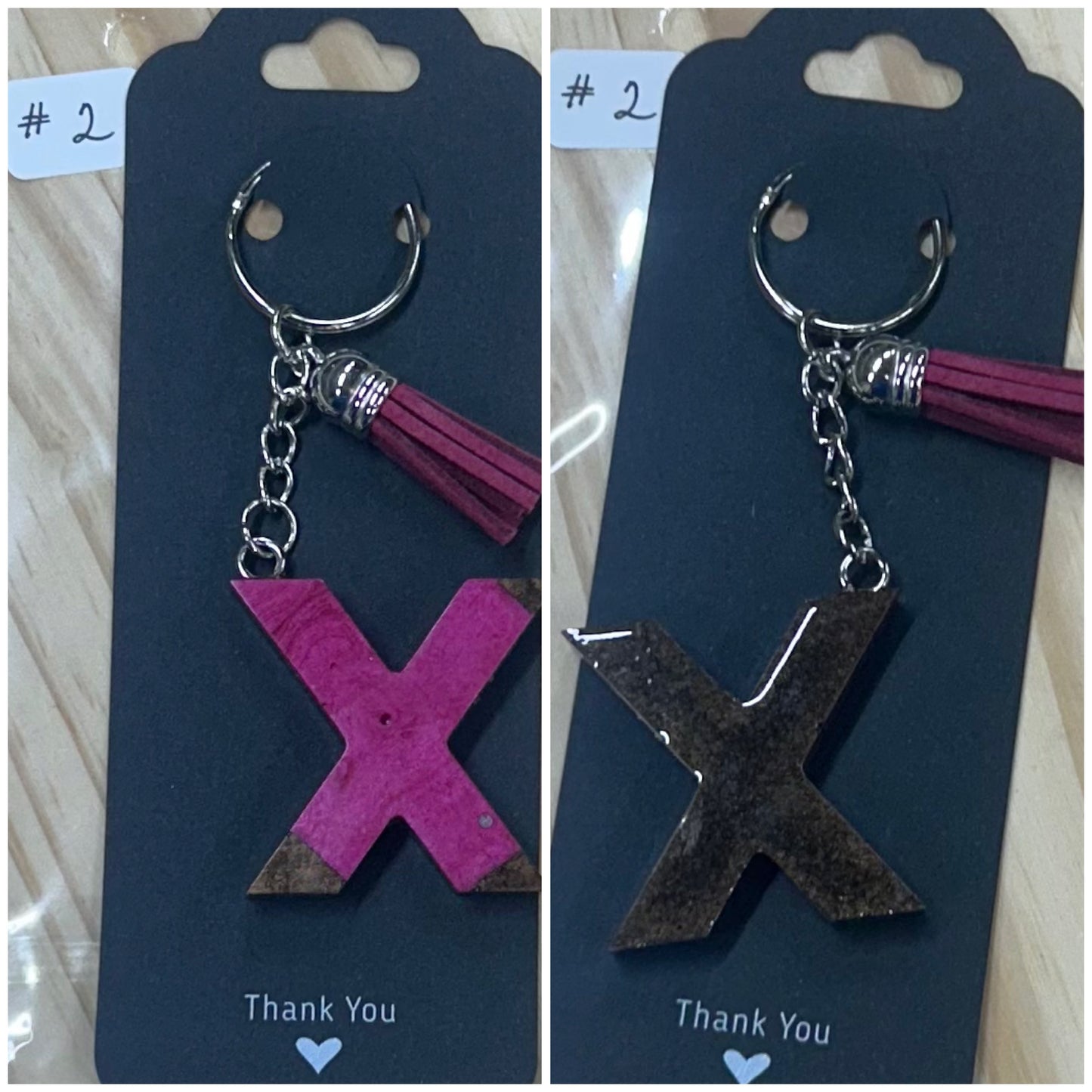 Letter "X" Key Ring