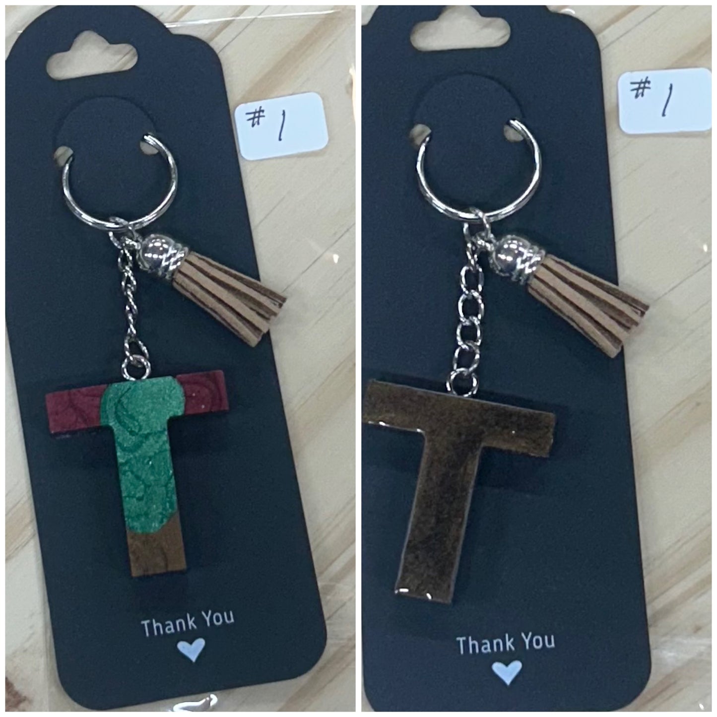 Letter "T" Key Ring