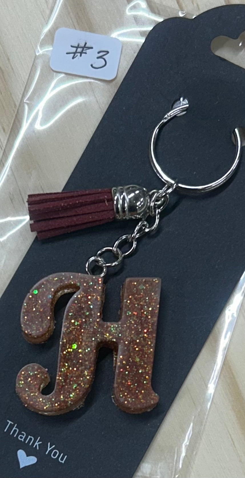 Letter "H" Key Ring