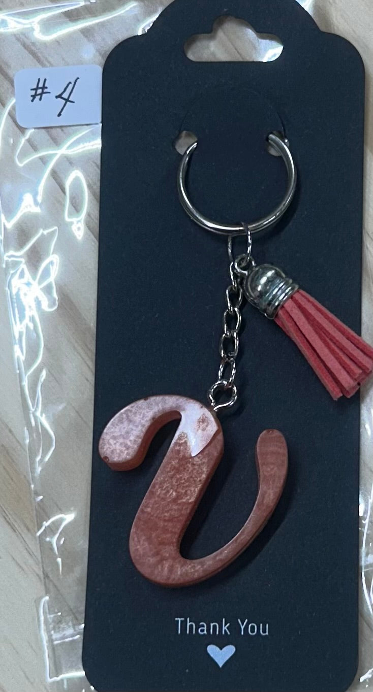 Letter "V" Key Chain