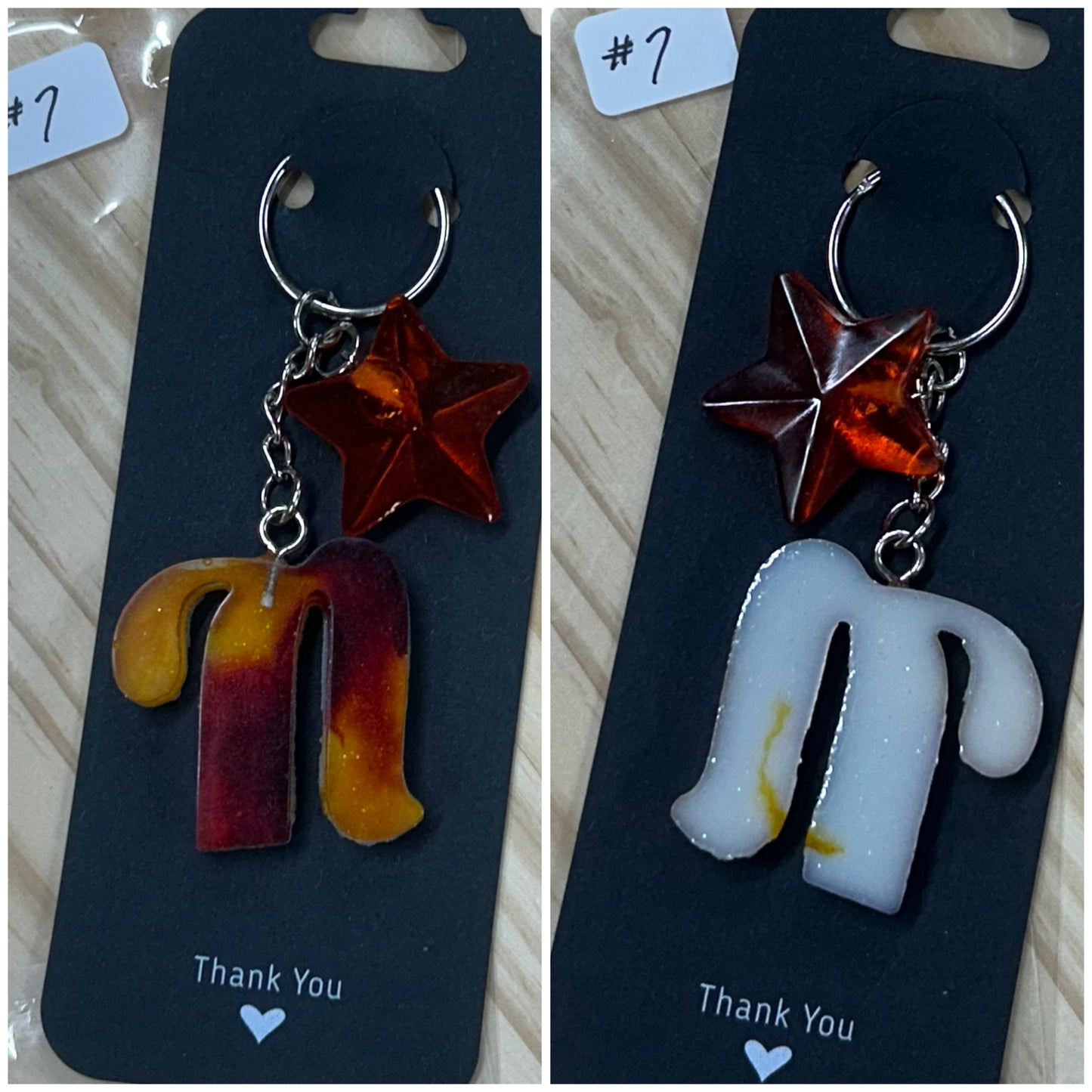 Letter "N" Key Ring