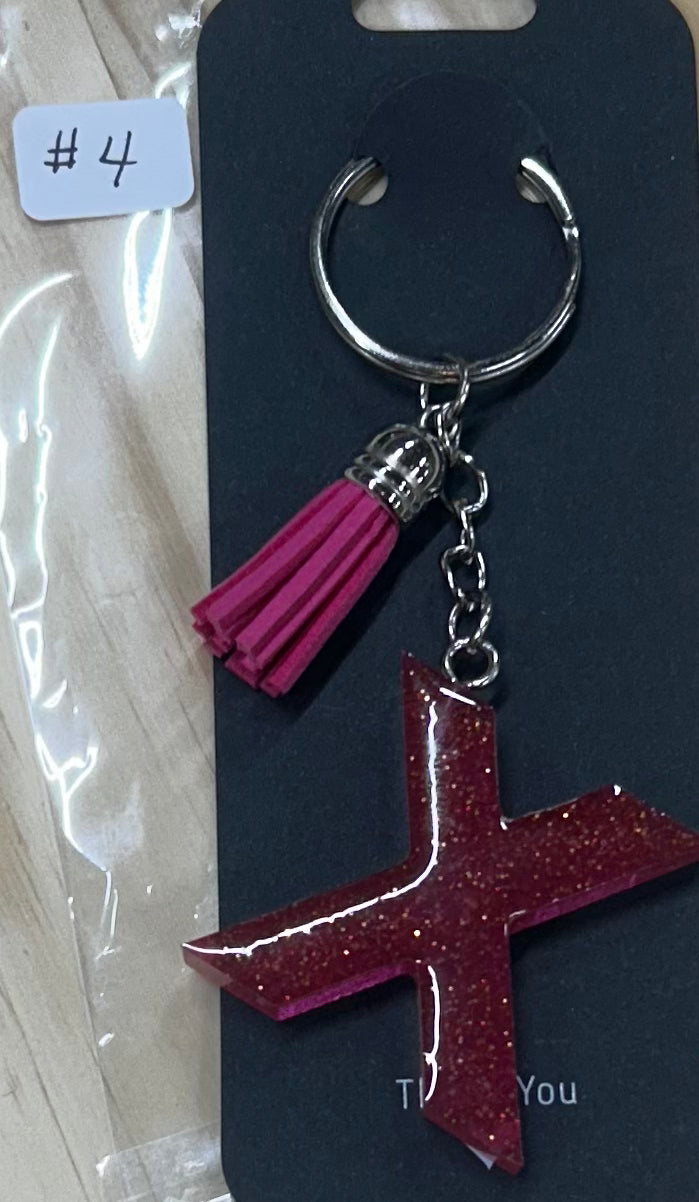Letter "X" Key Ring