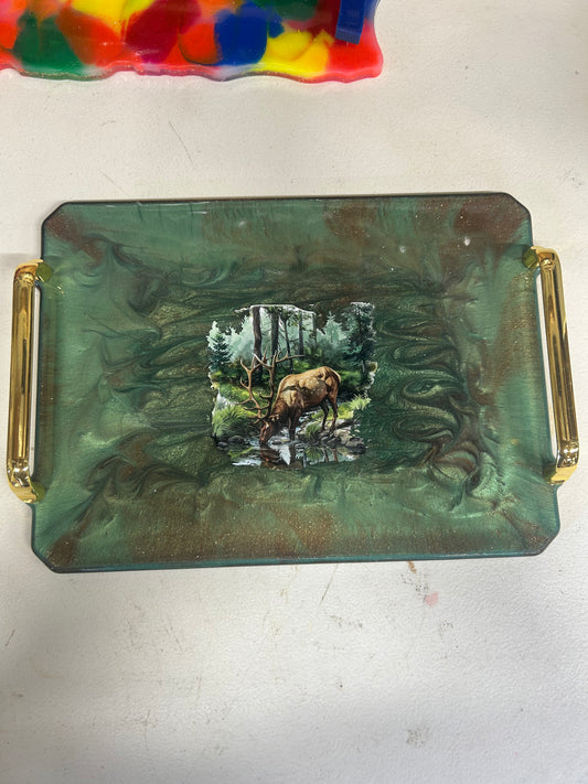 green camo tray