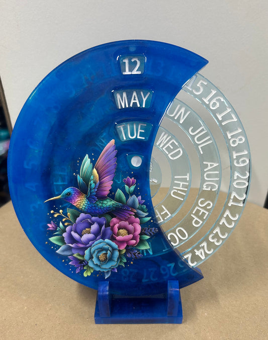 Blue Hummingbird calendar
