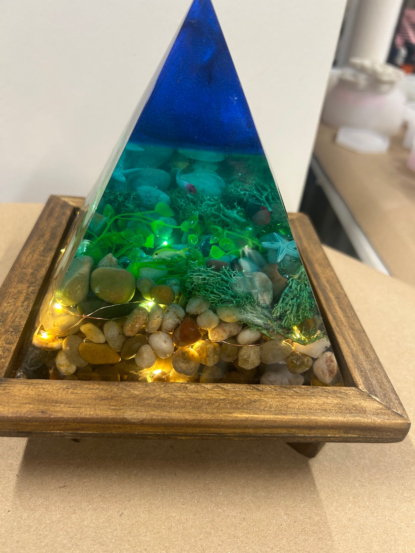 Pyramid with lights
