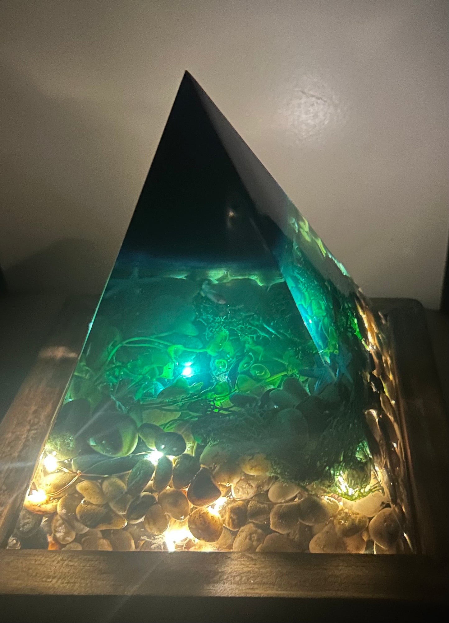 Pyramid with lights