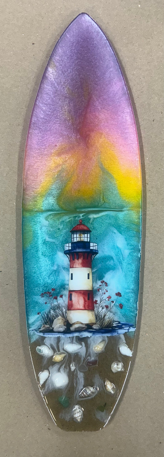 Surf Board lighthouse red