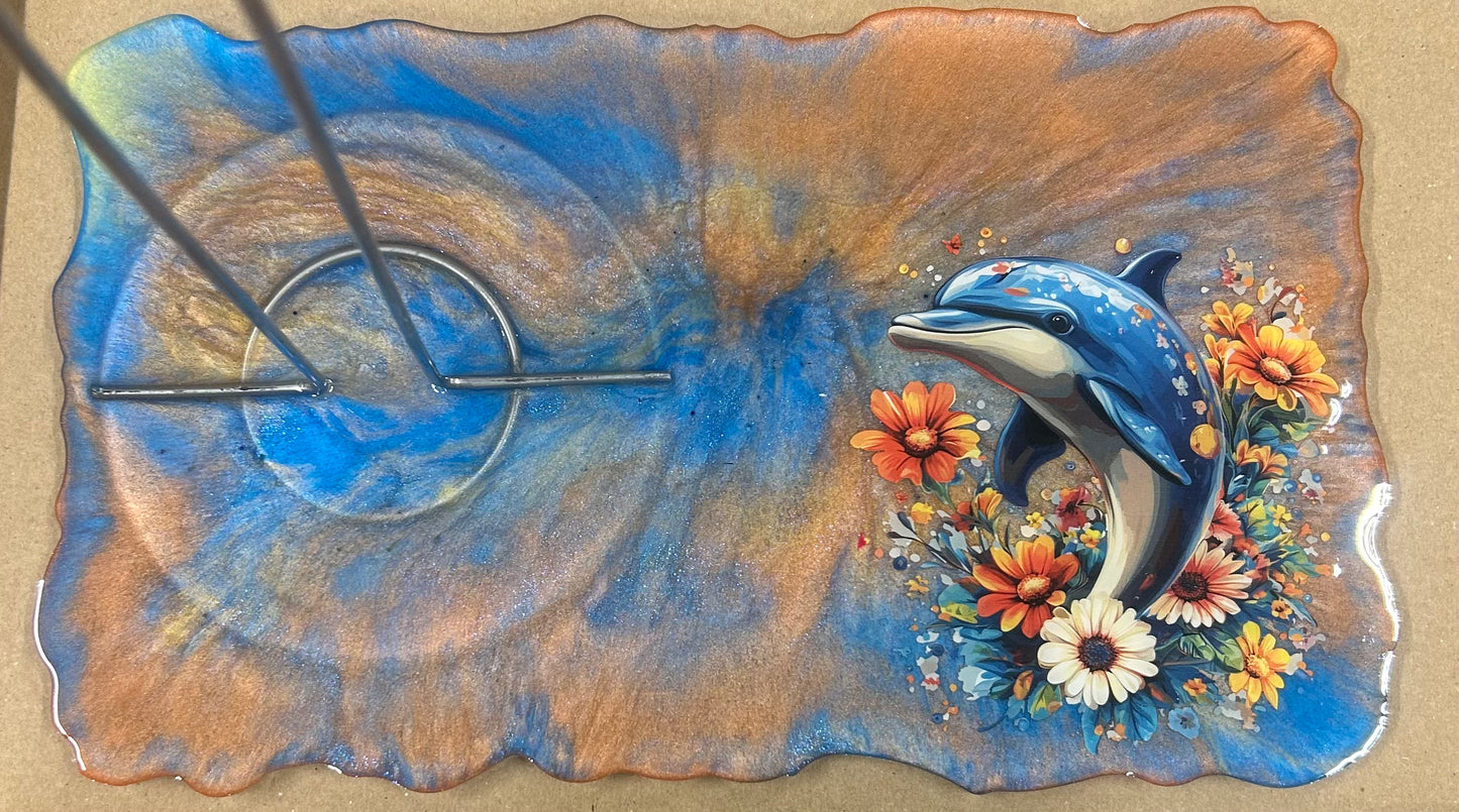 #42 Dolphin Paper towel holder tray