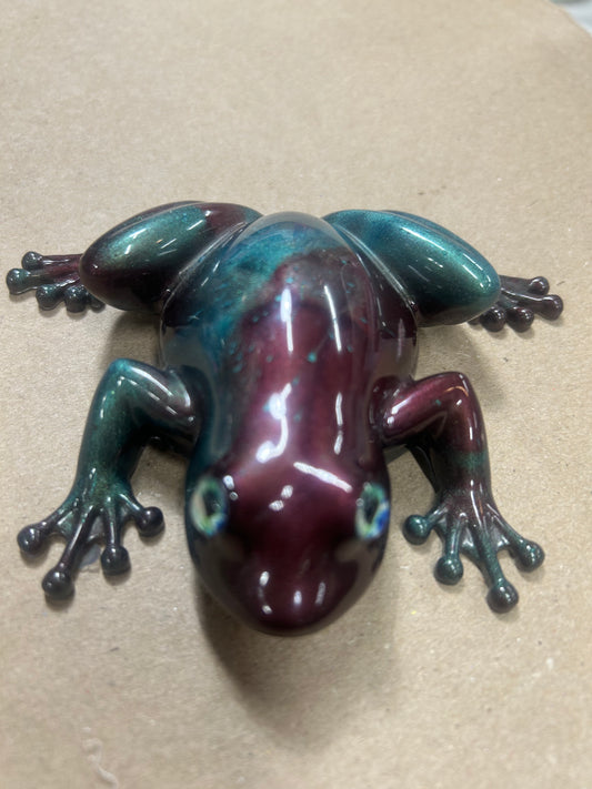 Raises/teal frog