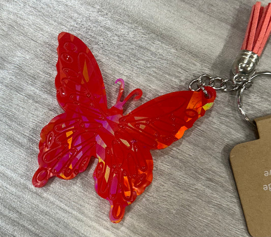 Holographic Butterfly Key chain