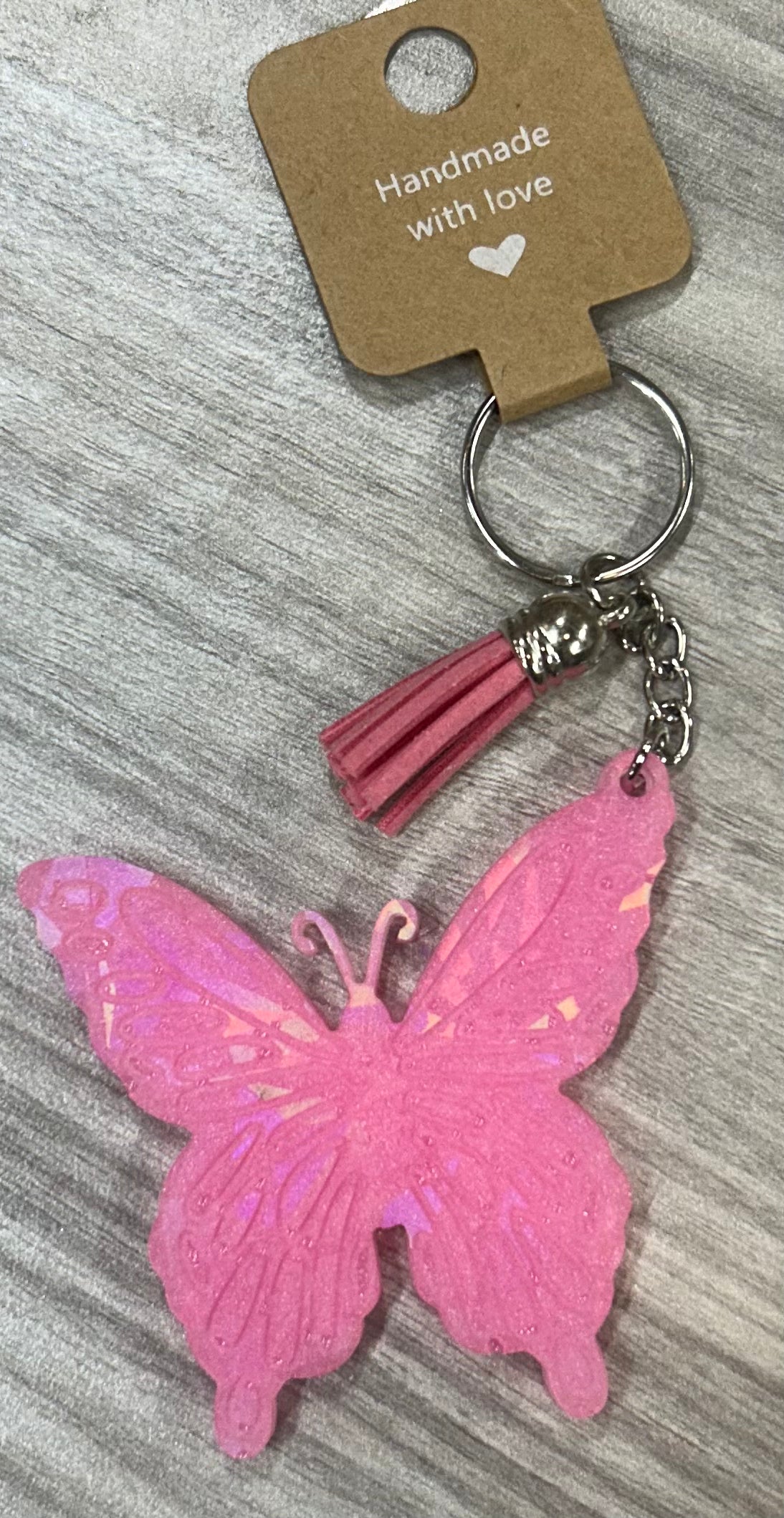 Holographic Butterfly Key chain