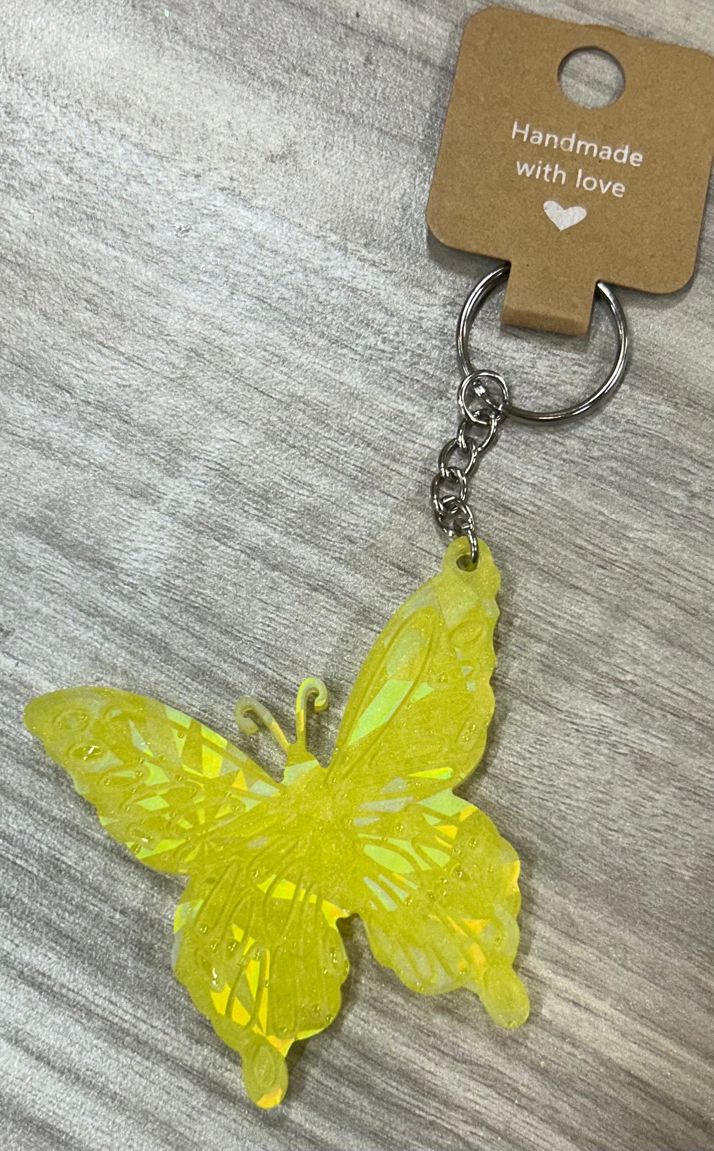 Holographic Butterfly Key chain