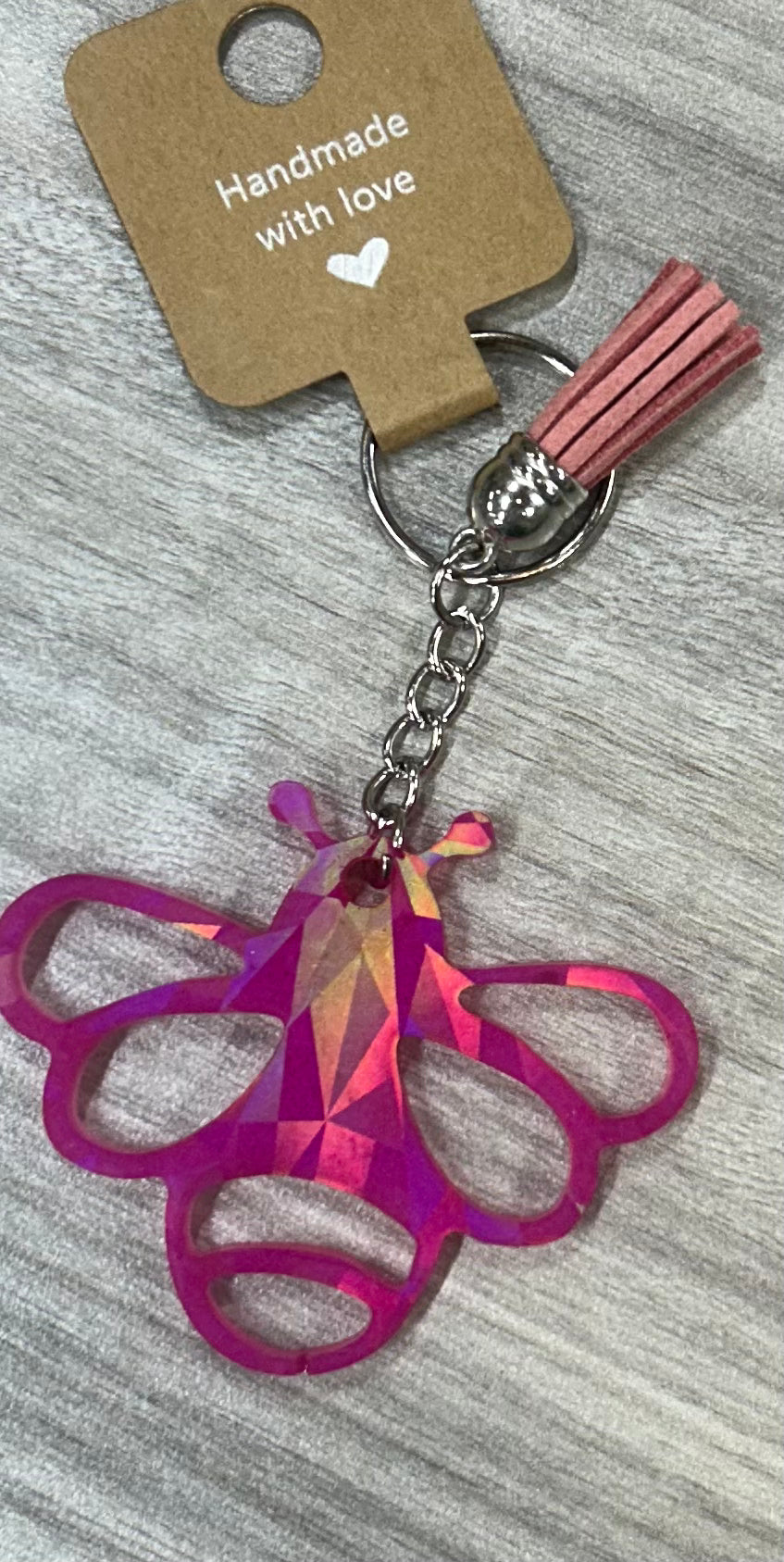 Holographic Bee Key Chain