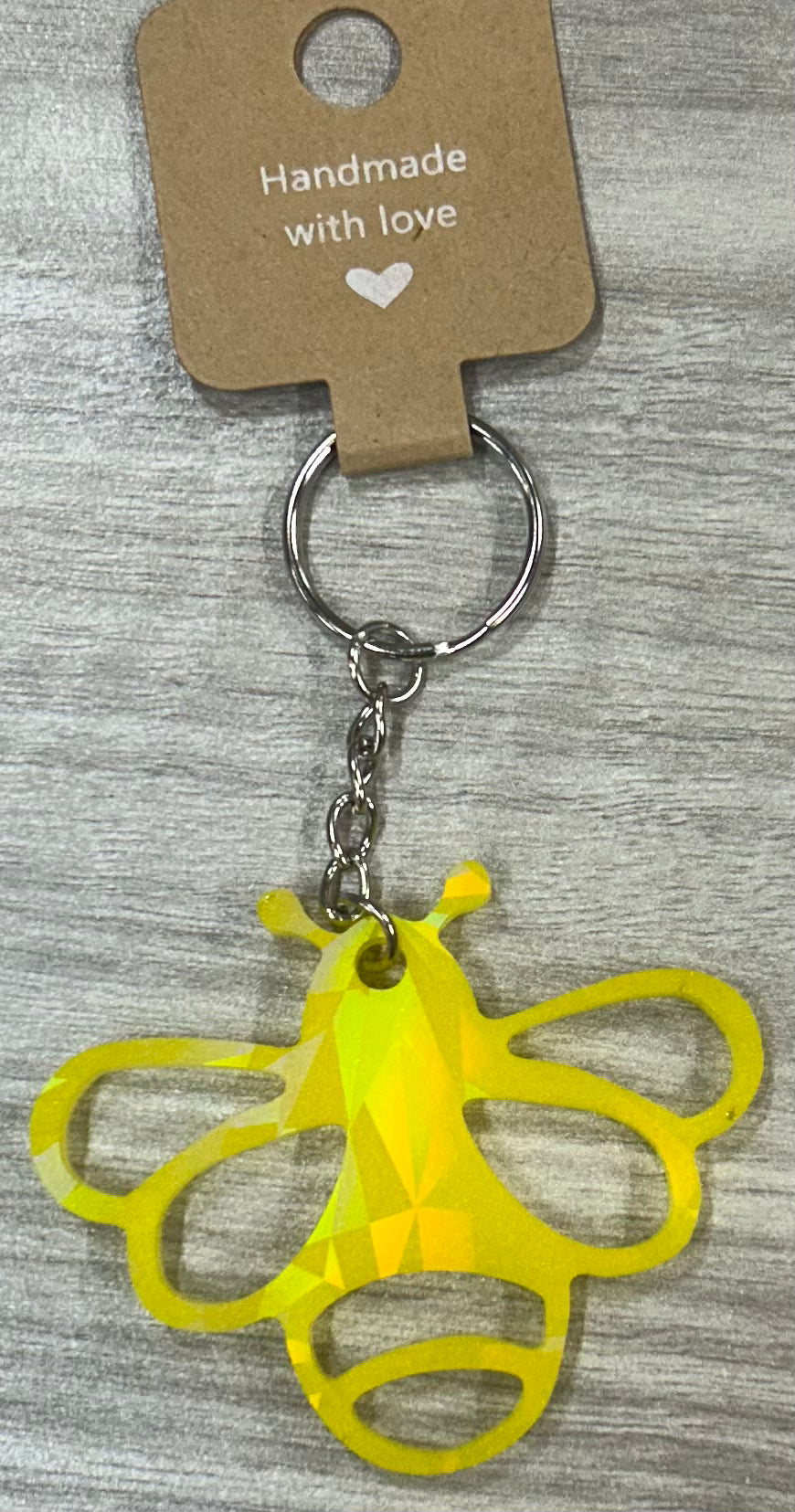 Holographic Bee Key Chain