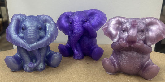 Hear Speak See No Evil Elephants (Sharon)