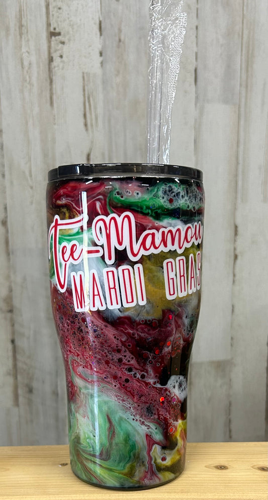 Mardi Gras Tumbler