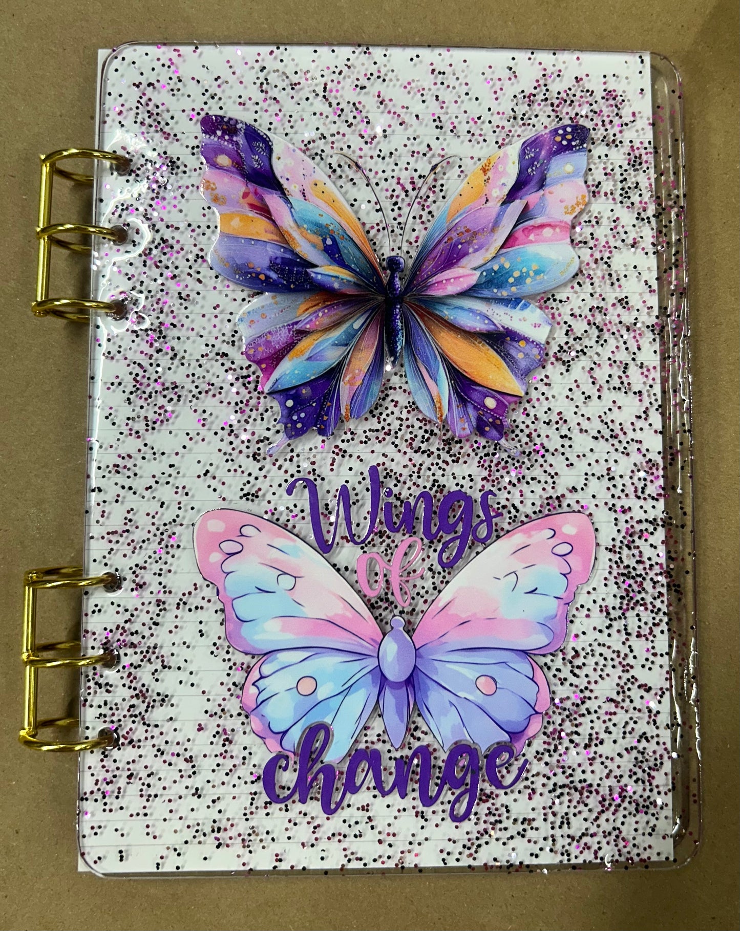#107 Purple Glitter Notebook