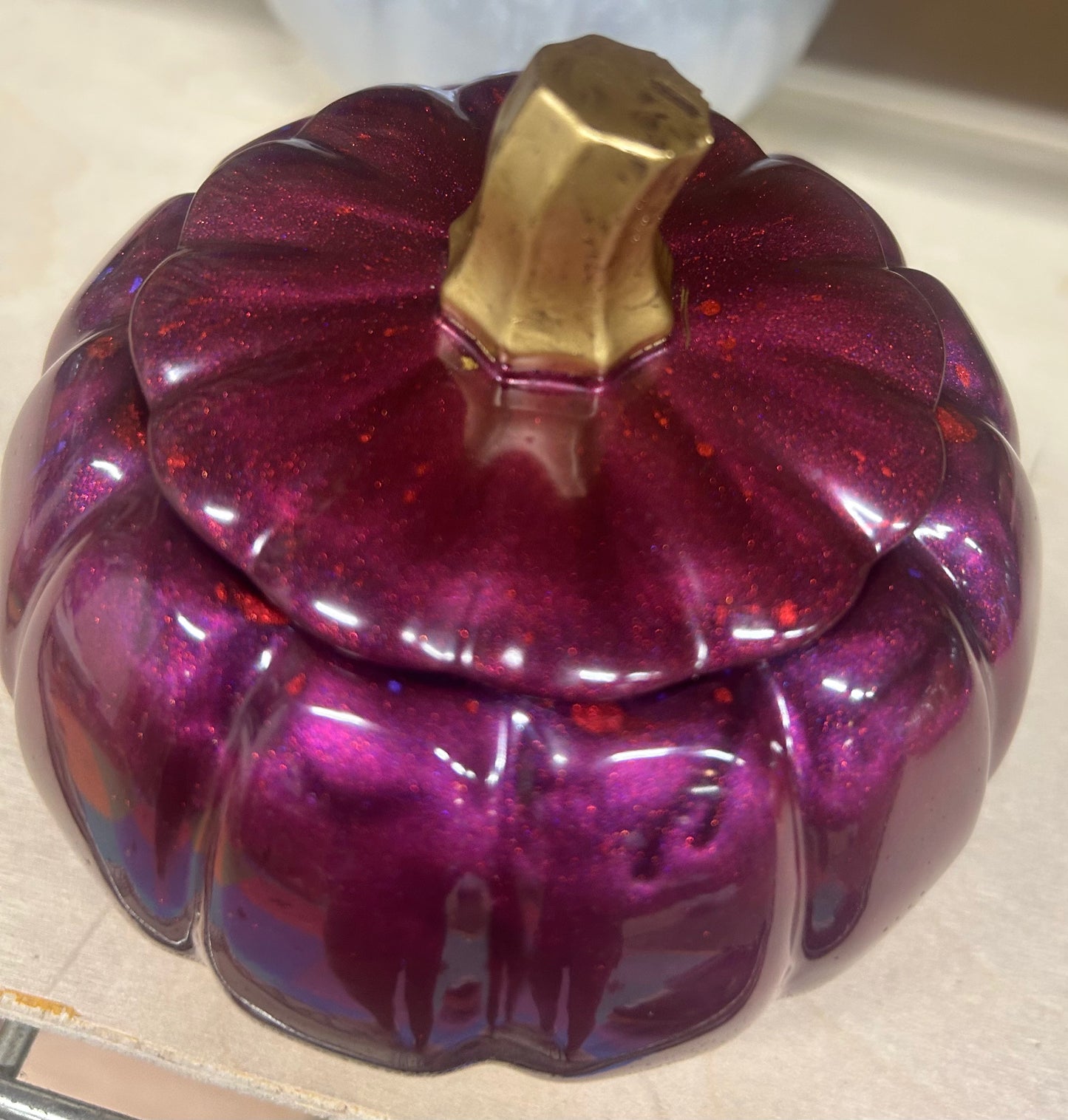 Burgundy pumpkin dish