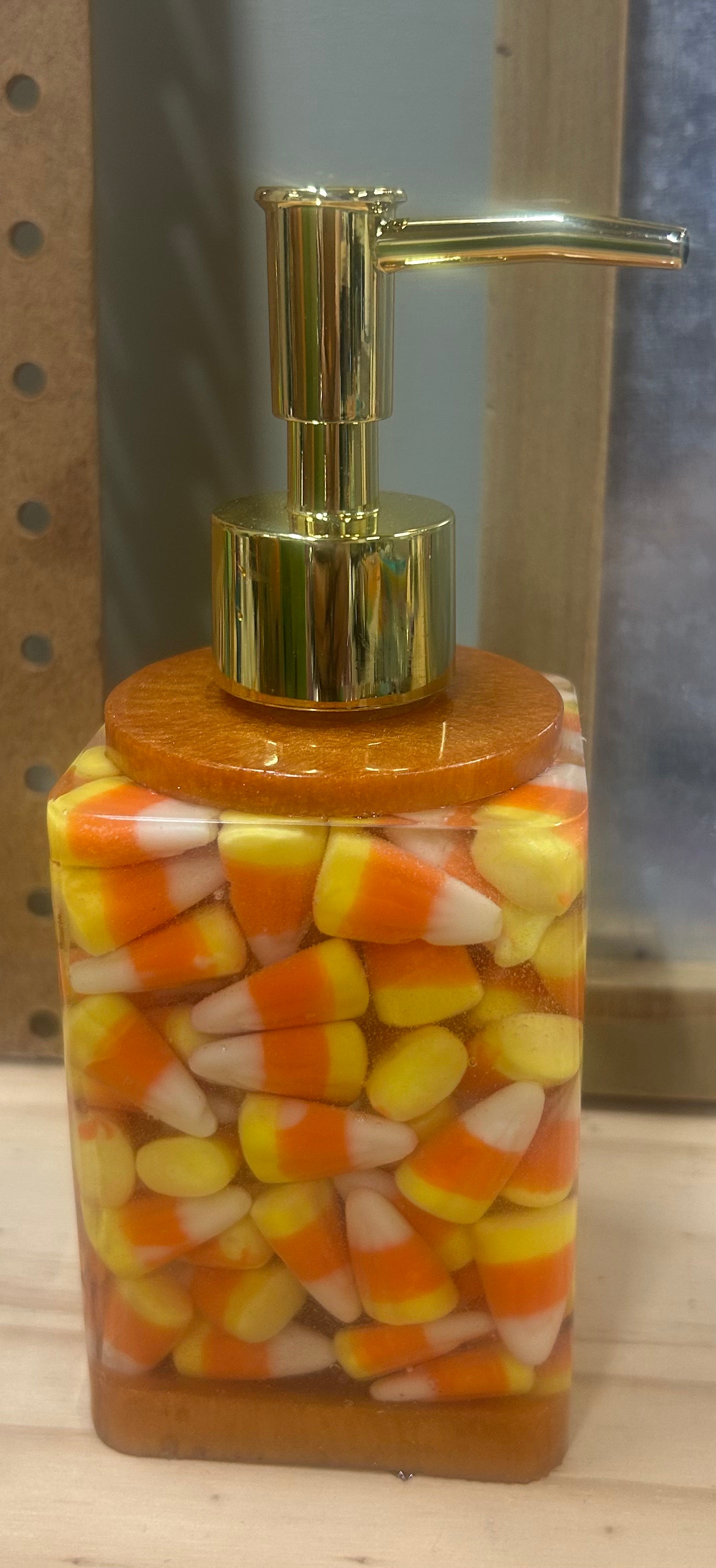 #17 Candy Corn Square Soap dispenser