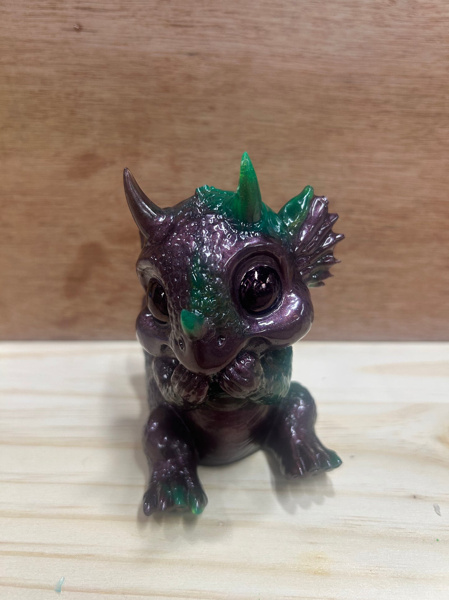 #128 Baby Dino Purple/green