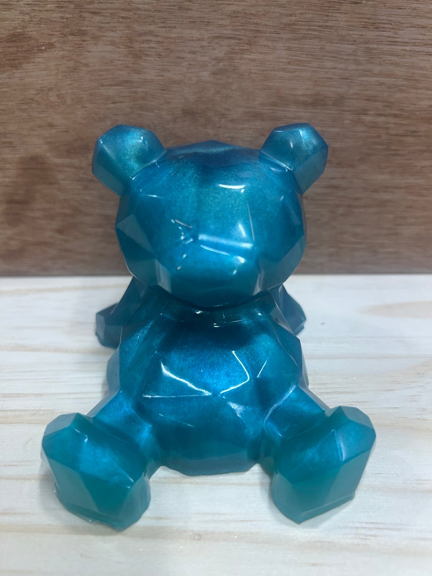 #133 Teddy Bear Phone holder teal JR