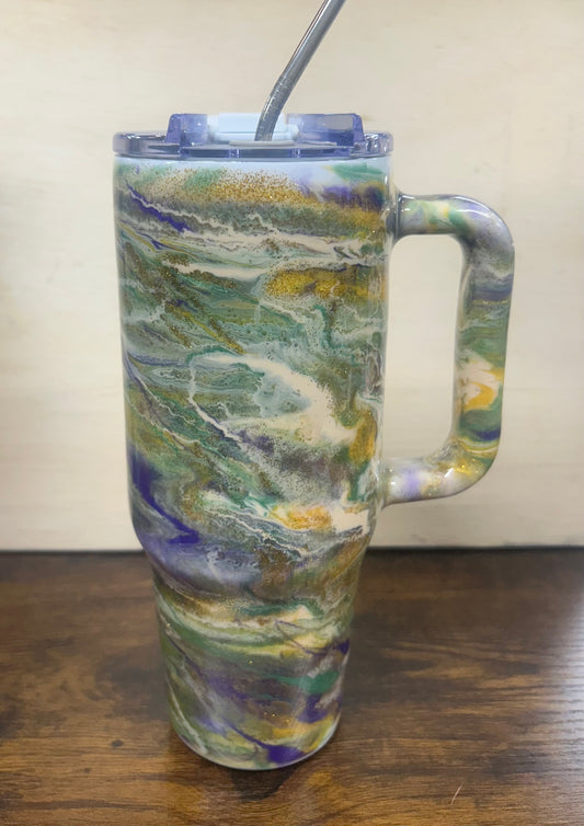 Big 40 Mardi Gras Swirl
