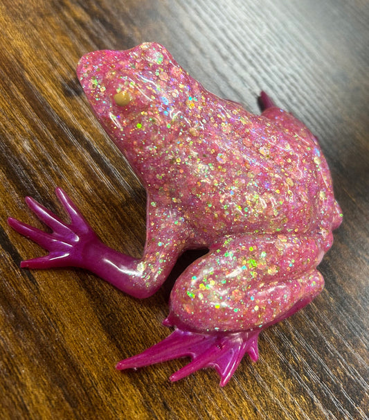 Pink Glitter Frog