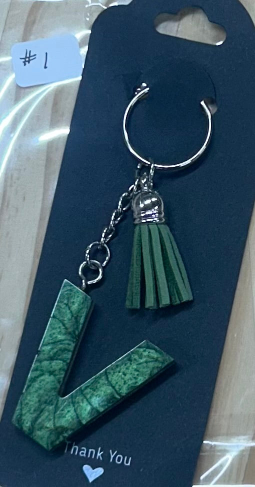 Letter "V" Key Chain